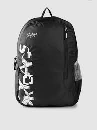 Unisex Black & White Brand Logo Print Backpack- 21.3 Ltrs