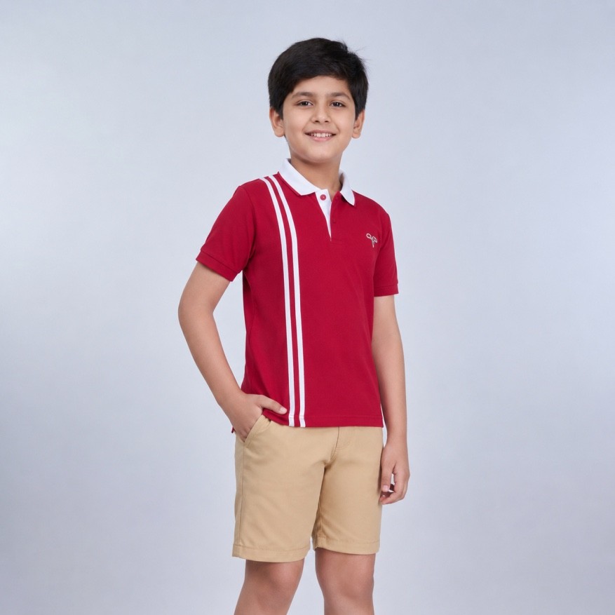 VIBGYOR High Primary and Secondary Boys and Girls T-Shirt Red